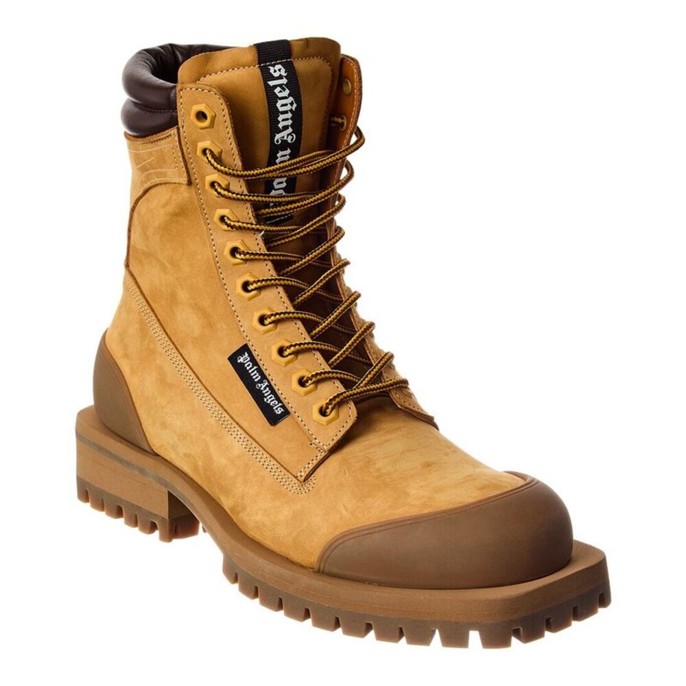 Palm Angels Desert Leather Boot, Brown